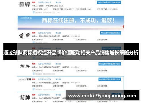 通过球队商标授权提升品牌价值驱动相关产品销售增长策略分析 通过球队商标授权提升品牌价值驱动相关产品销售增长策略分析